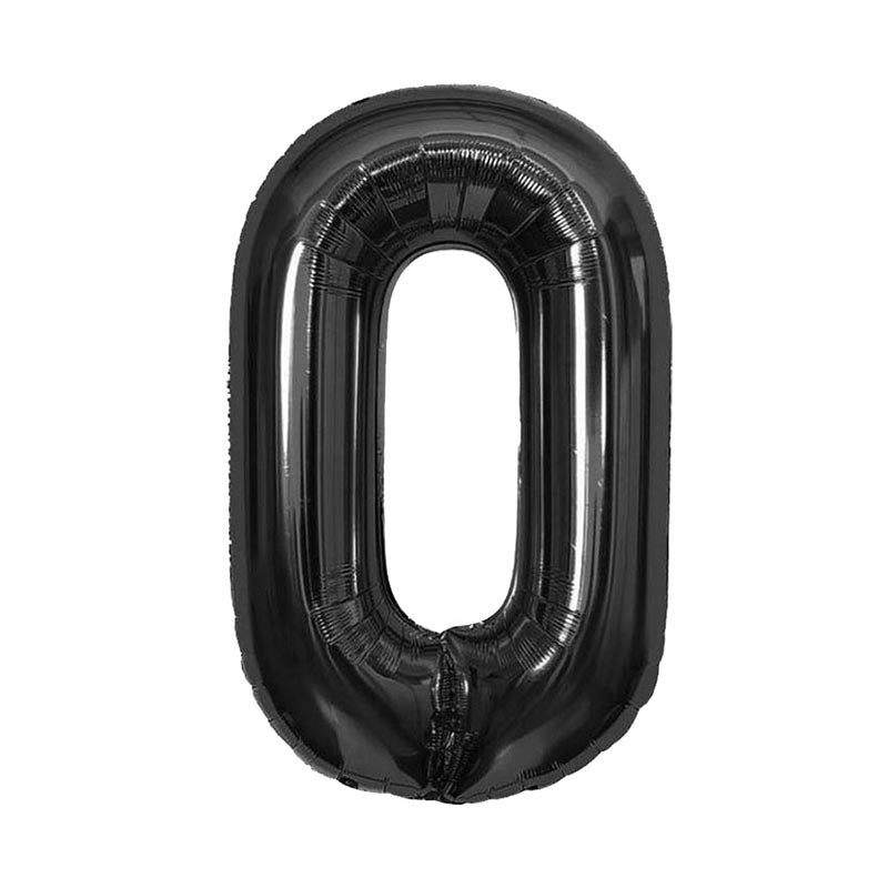 32 Inch Foil Number Balloons 0~9 - BLACK Color︱Big Giant Balloon for 1st Birthday Anniversary Celebration Party