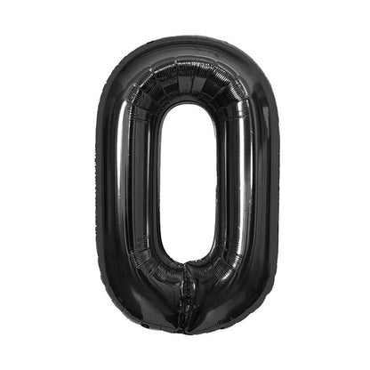 32 Inch Foil Number Balloons 0~9 - BLACK Color︱Big Giant Balloon for 1st Birthday Anniversary Celebration Party