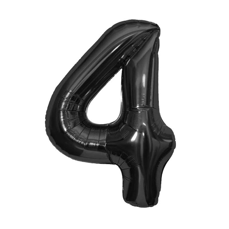 32 Inch Foil Number Balloons 0~9 - BLACK Color︱Big Giant Balloon for 1st Birthday Anniversary Celebration Party