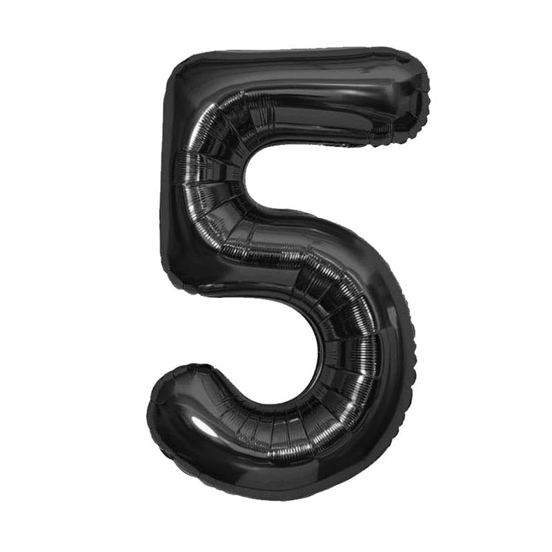 32 Inch Foil Number Balloons 0~9 - BLACK Color︱Big Giant Balloon for 1st Birthday Anniversary Celebration Party
