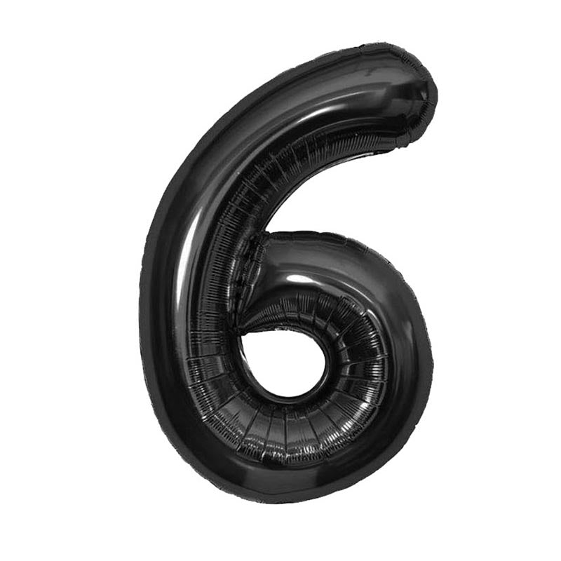 32 Inch Foil Number Balloons 0~9 - BLACK Color︱Big Giant Balloon for 1st Birthday Anniversary Celebration Party