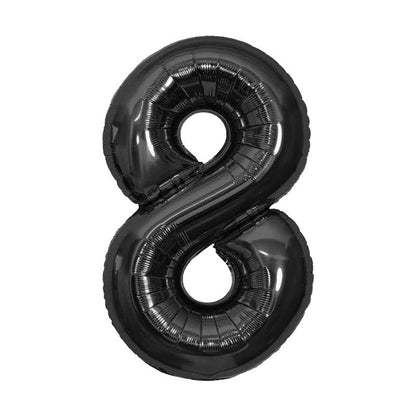 32 Inch Foil Number Balloons 0~9 - BLACK Color︱Big Giant Balloon for 1st Birthday Anniversary Celebration Party