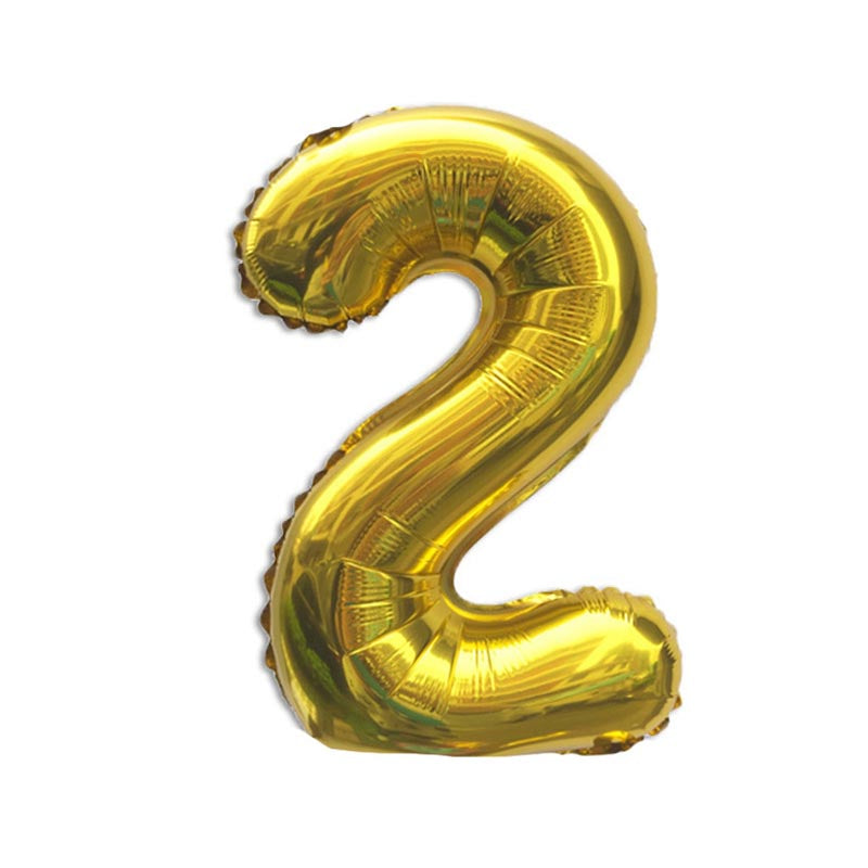 32 Inch Foil Number Balloons 0~9 - GOLD Color︱Big Giant Balloon for 1st Birthday Anniversary Celebration Party