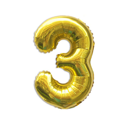 32 Inch Foil Number Balloons 0~9 - GOLD Color︱Big Giant Balloon for 1st Birthday Anniversary Celebration Party