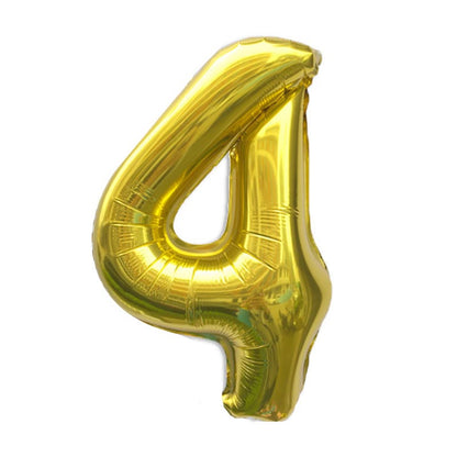 32 Inch Foil Number Balloons 0~9 - GOLD Color︱Big Giant Balloon for 1st Birthday Anniversary Celebration Party
