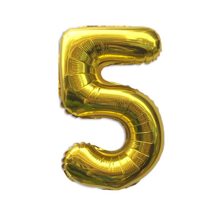32 Inch Foil Number Balloons 0~9 - GOLD Color︱Big Giant Balloon for 1st Birthday Anniversary Celebration Party