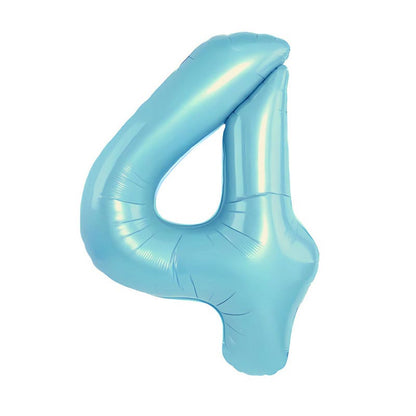 32 Inch Foil Number Balloons 0~9 - LIGHT BLUE Color︱Big Giant Balloon for 1st Birthday Anniversary Celebration Party