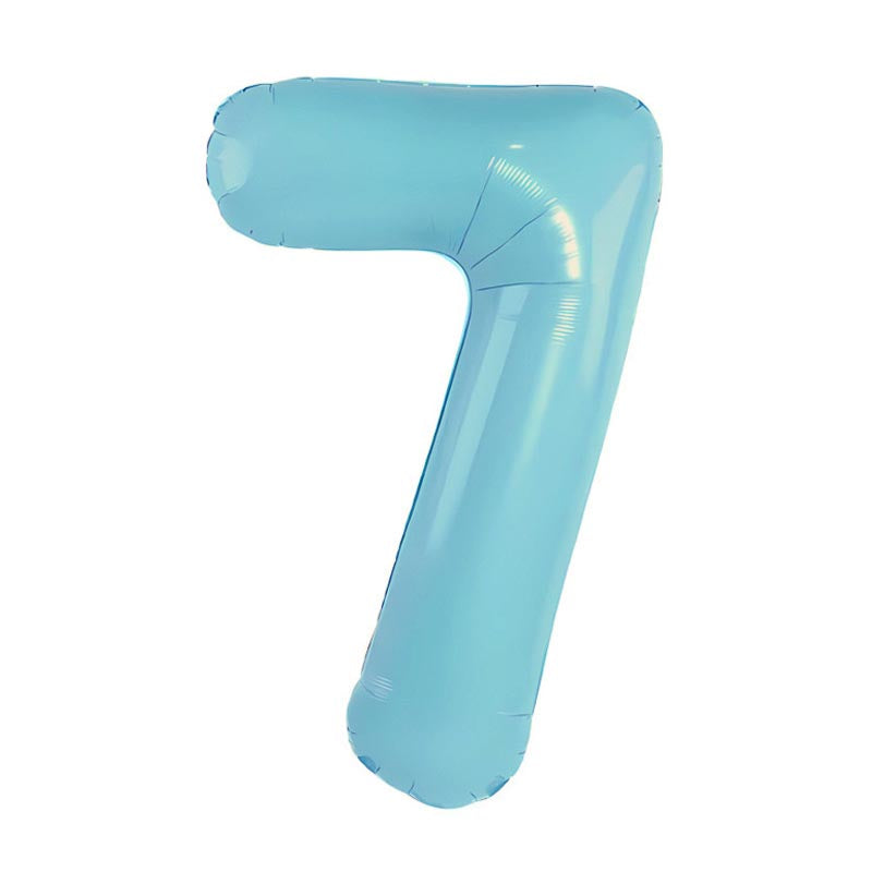 32 Inch Foil Number Balloons 0~9 - LIGHT BLUE Color︱Big Giant Balloon for 1st Birthday Anniversary Celebration Party