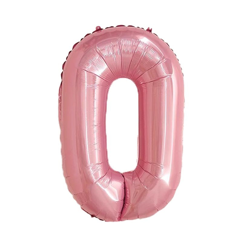 32 Inch Foil Number Balloons 0~9 - PINK Color︱Big Giant Balloon for 1st Birthday Girl's Party Anniversary Celebration Party