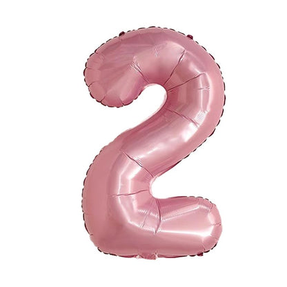 32 Inch Foil Number Balloons 0~9 - PINK Color︱Big Giant Balloon for 1st Birthday Girl's Party Anniversary Celebration Party