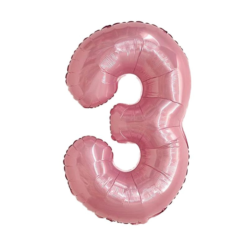 32 Inch Foil Number Balloons 0~9 - PINK Color︱Big Giant Balloon for 1st Birthday Girl's Party Anniversary Celebration Party