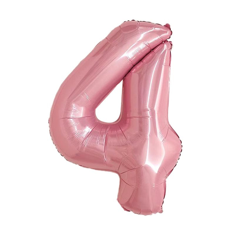 32 Inch Foil Number Balloons 0~9 - PINK Color︱Big Giant Balloon for 1st Birthday Girl's Party Anniversary Celebration Party