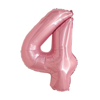 32 Inch Foil Number Balloons 0~9 - PINK Color︱Big Giant Balloon for 1st Birthday Girl's Party Anniversary Celebration Party