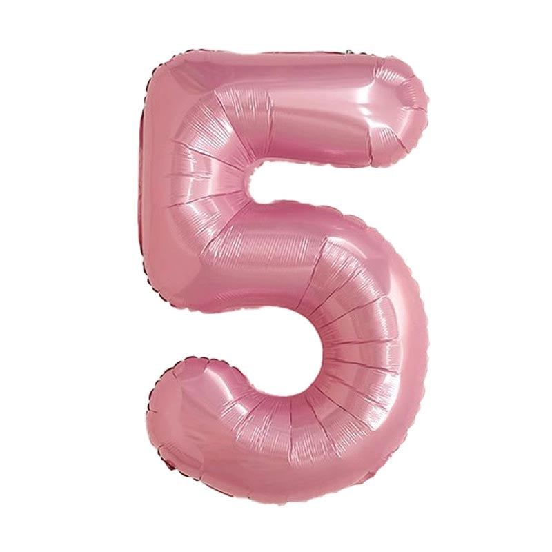 32 Inch Foil Number Balloons 0~9 - PINK Color︱Big Giant Balloon for 1st Birthday Girl's Party Anniversary Celebration Party