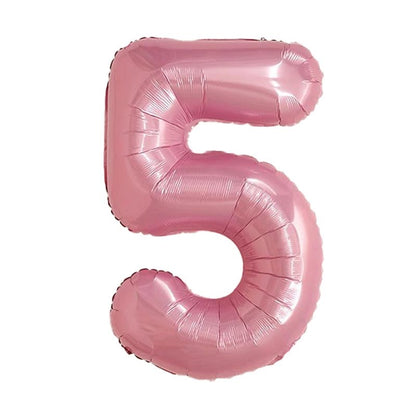 32 Inch Foil Number Balloons 0~9 - PINK Color︱Big Giant Balloon for 1st Birthday Girl's Party Anniversary Celebration Party