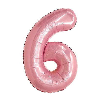 32 Inch Foil Number Balloons 0~9 - PINK Color︱Big Giant Balloon for 1st Birthday Girl's Party Anniversary Celebration Party