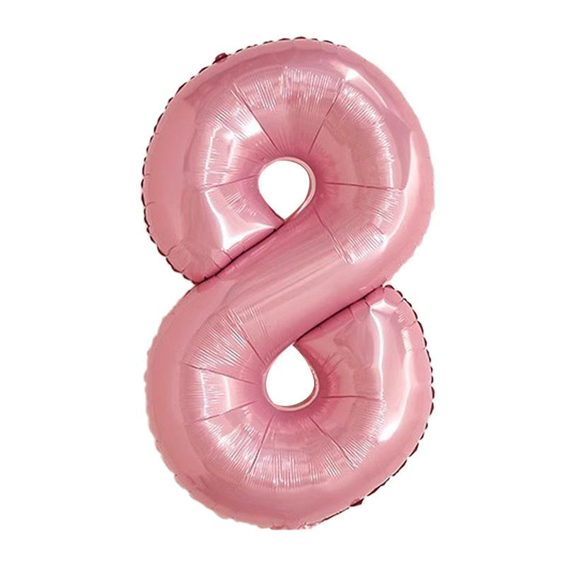 32 Inch Foil Number Balloons 0~9 - PINK Color︱Big Giant Balloon for 1st Birthday Girl's Party Anniversary Celebration Party