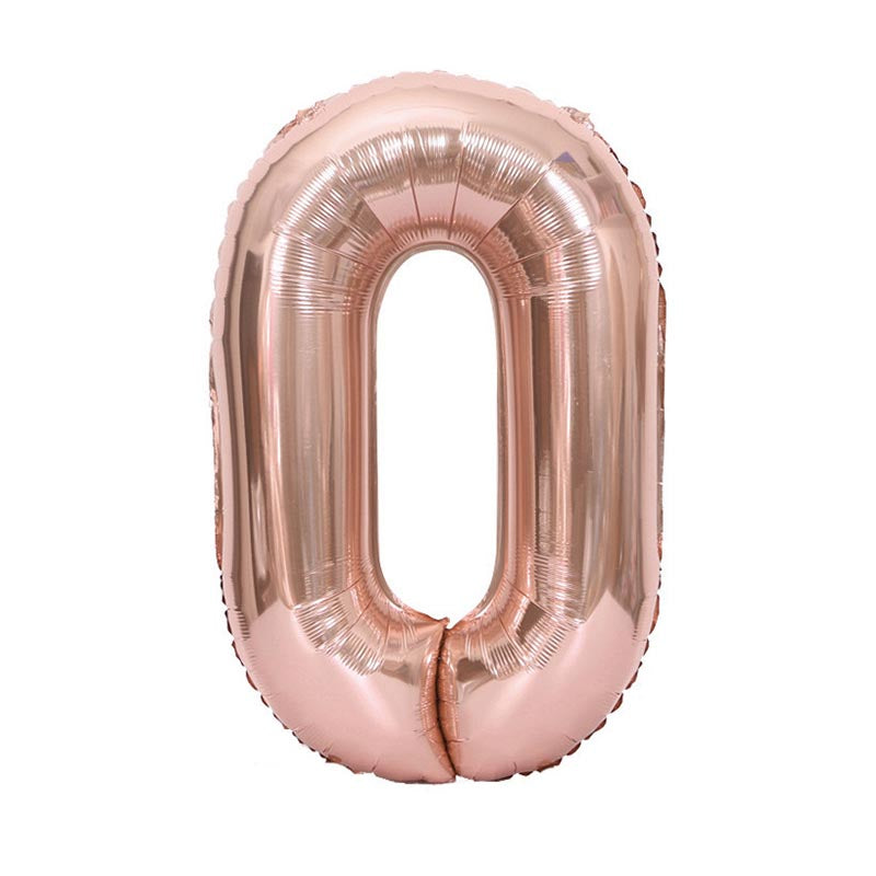 32 Inch Foil Number Balloons 0~9 - ROSE GOLD Color︱Big Giant Balloon for 1st Birthday Girl's Party Anniversary Celebration Party
