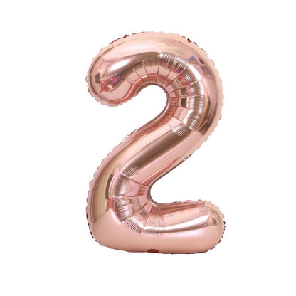32 Inch Foil Number Balloons 0~9 - ROSE GOLD Color︱Big Giant Balloon for 1st Birthday Girl's Party Anniversary Celebration Party