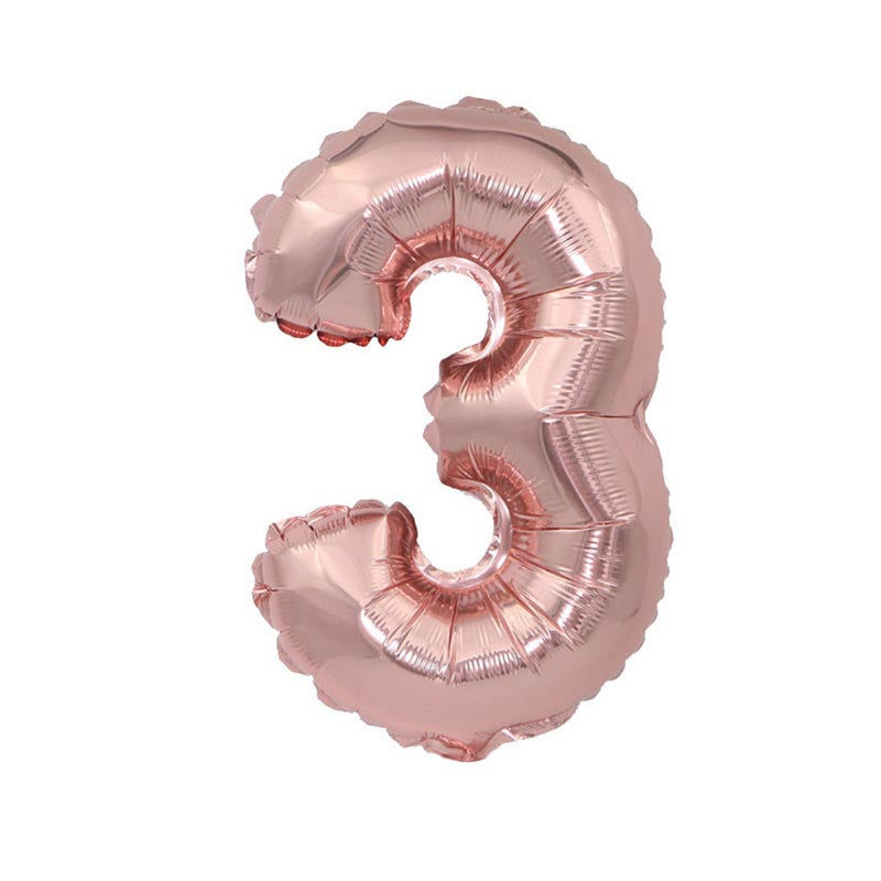 32 Inch Foil Number Balloons 0~9 - ROSE GOLD Color︱Big Giant Balloon for 1st Birthday Girl's Party Anniversary Celebration Party