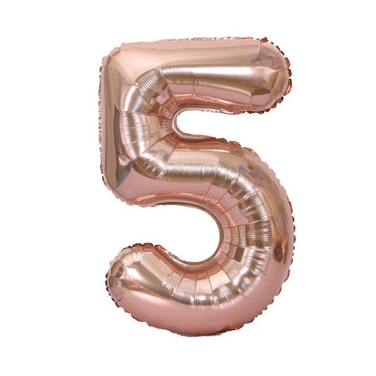 32 Inch Foil Number Balloons 0~9 - ROSE GOLD Color︱Big Giant Balloon for 1st Birthday Girl's Party Anniversary Celebration Party