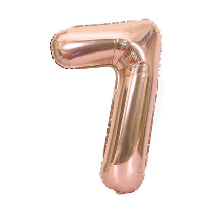 32 Inch Foil Number Balloons 0~9 - ROSE GOLD Color︱Big Giant Balloon for 1st Birthday Girl's Party Anniversary Celebration Party