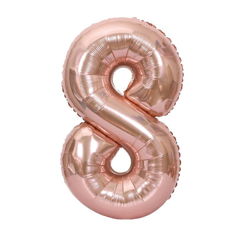 32 Inch Foil Number Balloons 0~9 - ROSE GOLD Color︱Big Giant Balloon for 1st Birthday Girl's Party Anniversary Celebration Party