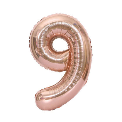 32 Inch Foil Number Balloons 0~9 - ROSE GOLD Color︱Big Giant Balloon for 1st Birthday Girl's Party Anniversary Celebration Party