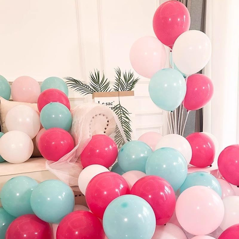 10 Inch Assorted Color Thickened Latex Balloon 100Pcs MIX#12︱Birthday Essentials, Wedding, Anniversary Decoration︱Event Styling