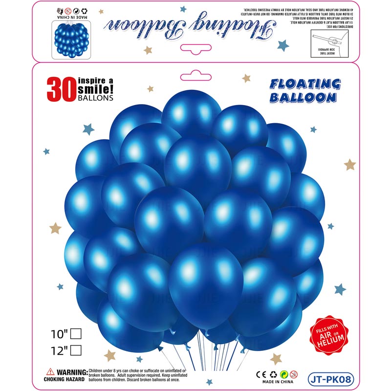 10 Inch Metallic Floating Thickened Latex Balloon 30Pcs - ROYAL BLUE Color︱Air or Helium︱Birthday Essentials, Wedding, Anniversary Decoration︱Event Styling