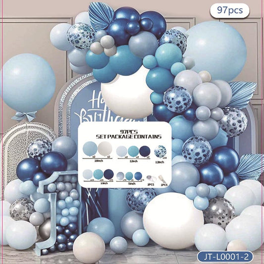 Balloon Garland Arch Kit A 97Pcs  ARCH#02 BLUE-WHITE