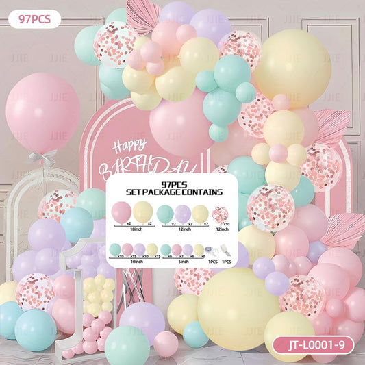 Balloon Garland Arch Kit A 97Pcs  ARCH#08 MACAROON