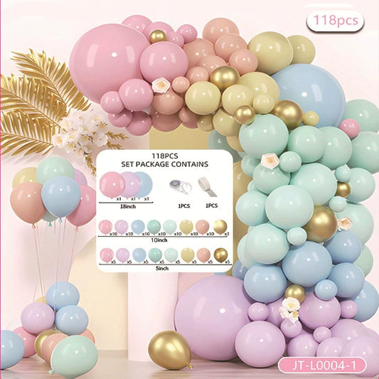 Balloon Garland Arch Kit B 118Pcs  ARCH#18 MACAROON