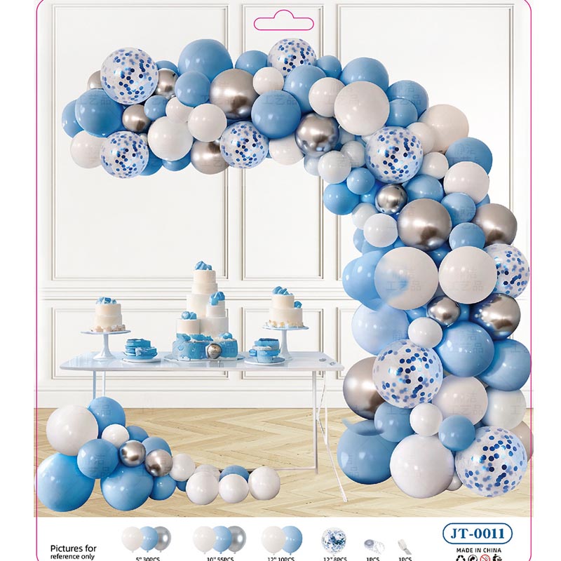 Balloon Garland Arch Kit G 105Pcs  ARCH#82 LIGHT BLUE-SILVER