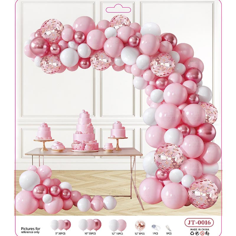 Balloon Garland Arch Kit G 105Pcs  ARCH#85 PINK-ROSE GOLD-WHITE