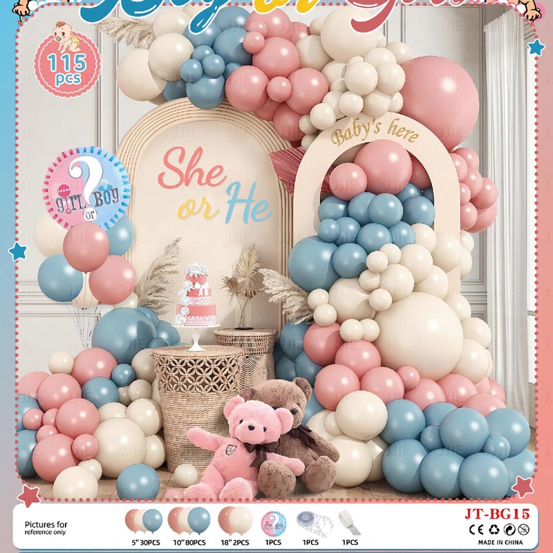 Baby Shower Balloon Sets 115Pcs  BS#10 Baby Shower Gender Reveal