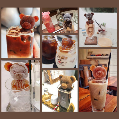 Bear Silicone Ice Cube Tray 4/8Pcs