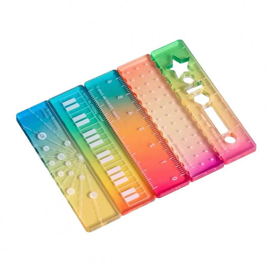 Candy Color Acrylic Ruler 5Pcs