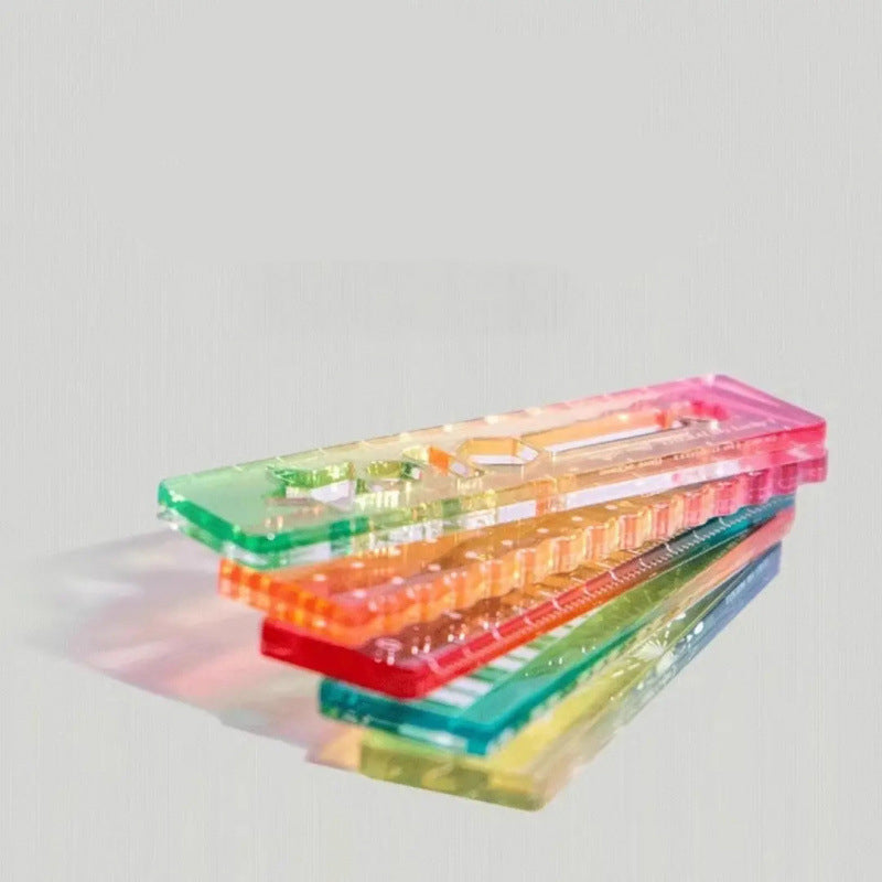 Candy Color Acrylic Ruler 5Pcs