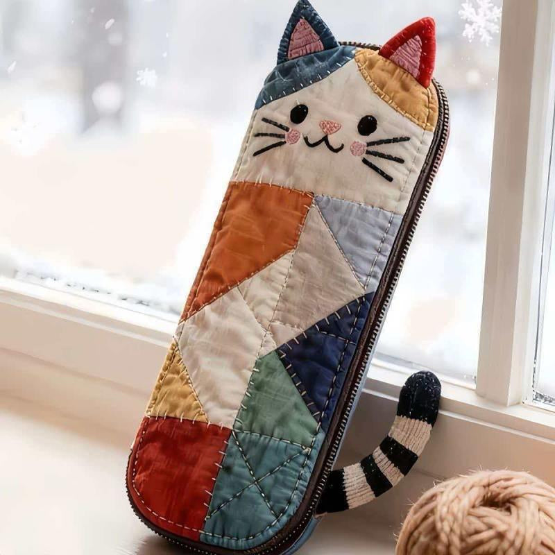 Patchwork Cat Pen Case