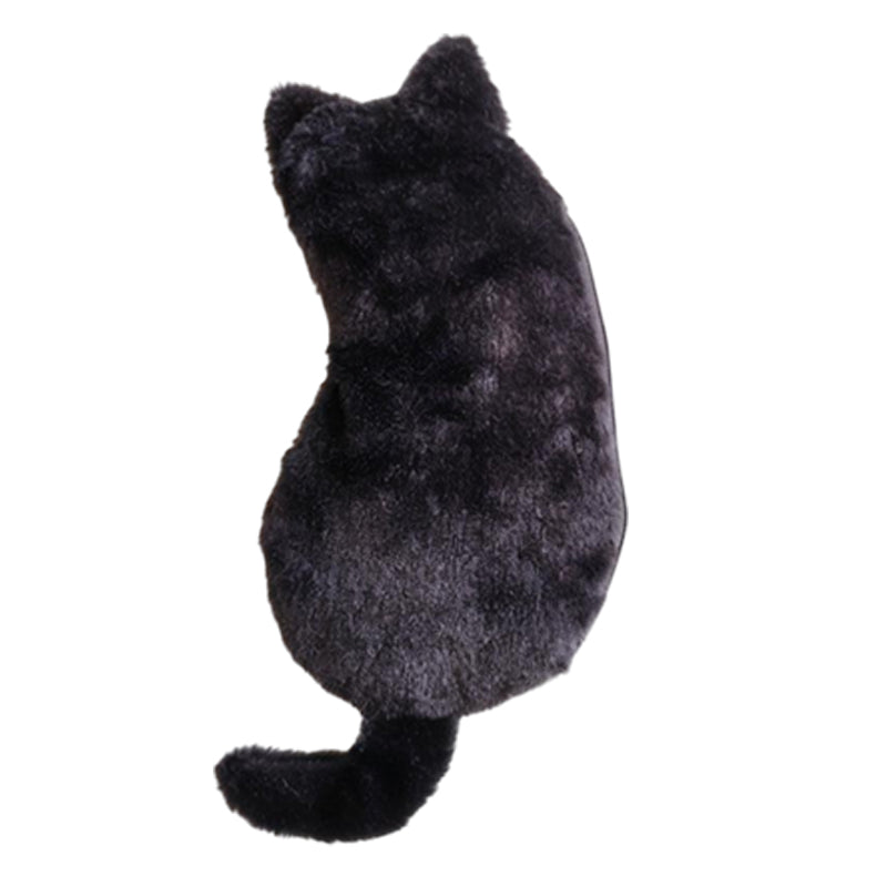 Stuffed Cat Pen Case Black/White/Grey/Brown