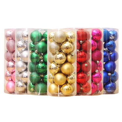 Christmas Balls Ornaments 4cm/ 5cm/ 6cm/ 8cm  24Pcs