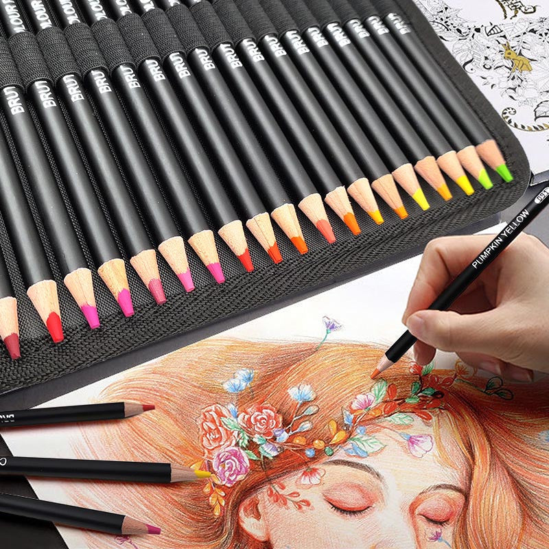 Oil Colored Pencils Bag Set Professional High Quality 120 Colors