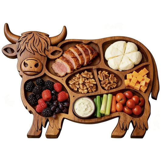 Cow Shape Wooden Charcuterie Board/ Serving Tray