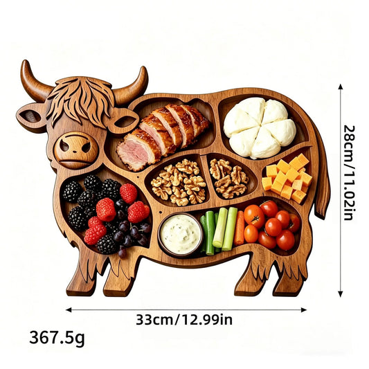 Cow Shape Wooden Charcuterie Board/ Serving Tray