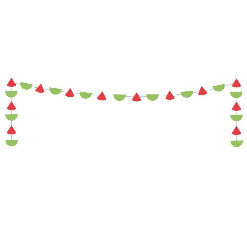 Summer Watermelon Theme Happy Birthday Decor︱Letter Happy Birthday Bunting Banner, Hanging Swirl, Cake Toppers, Circle Dots Garland