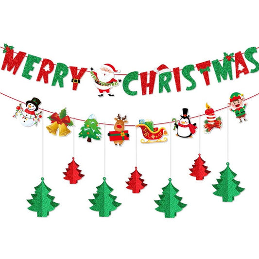 Christmas Theme Decor - Bunting/Cake Toppers
