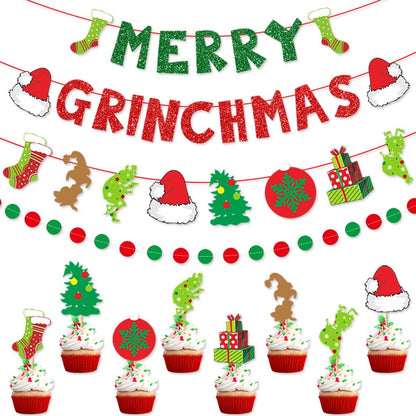 Christmas Theme Decor - Bunting/Cake Toppers