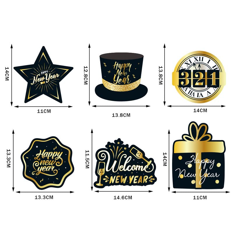 Happy New Year Honeycomb ball Decor - Bunting/Cake Toppers