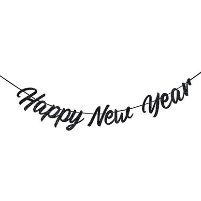 Shiny Happy New Year Bunting #3 BLACK